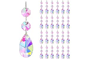 KANPURA AB Crystal Beads: 38mm Pear-shaped Crystal Suncatchers