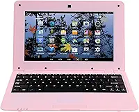 Versão 2025 portátil de 10,1 polegadas, 8 GB, laptop, PC, Quad Core, Android 6.0, mini netbook, notebook fino e leve, YouTube Player Flash (cor-de-rosa)