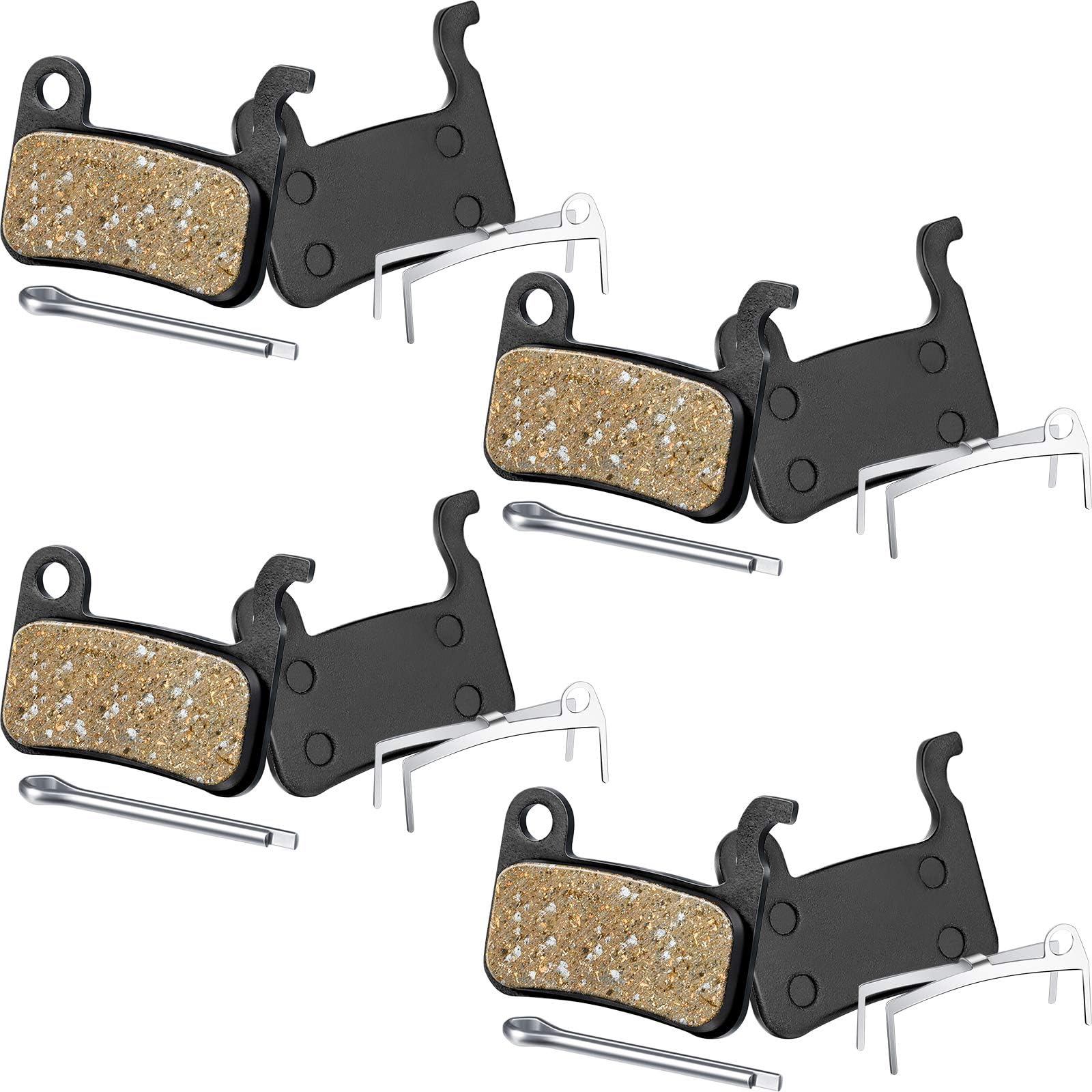 Boao 4 Pairs Resin Brake Pads - Bicycle Disc Brake Pads Compatible with Shimano Deore XT XTR LX SLX Hone Alfine Saint