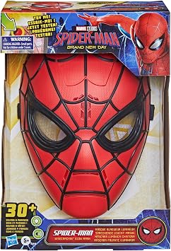 Marvel Studios Spider-Man: Yepyeni Bir Gün Hazırcevap Parlayan Maske, Elektronik Rol Yapma Oyuncağı, Çocuklar için Süper Kahraman Kostüm Maskesi ve Oyuncakları, 5 Yaş ve Üzeri