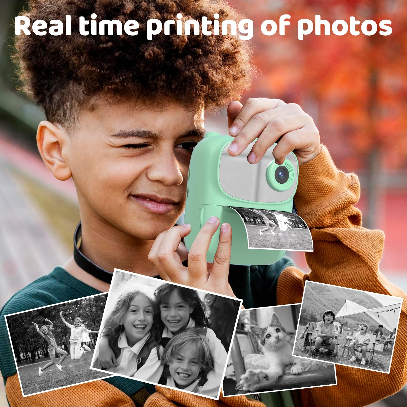 EACOPOL Kids Instant Print Camera With Dual Lens, 1080P HD Digital Camera, 2.4" Screen, 32GB - View #8