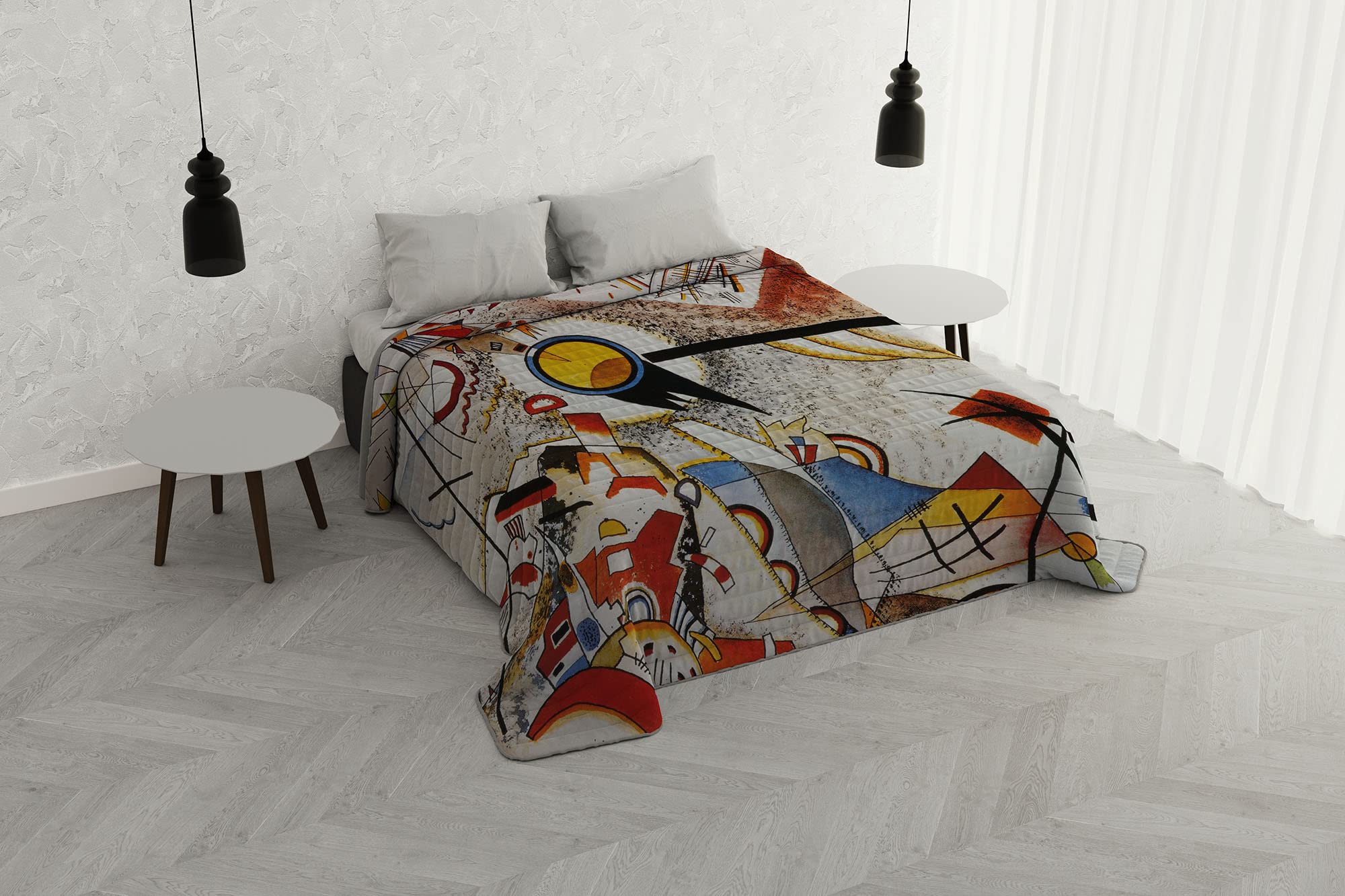 Italian Bed Linen SD-63 Summer Quilt with Digital Print Dreams, Microfibre, Double
