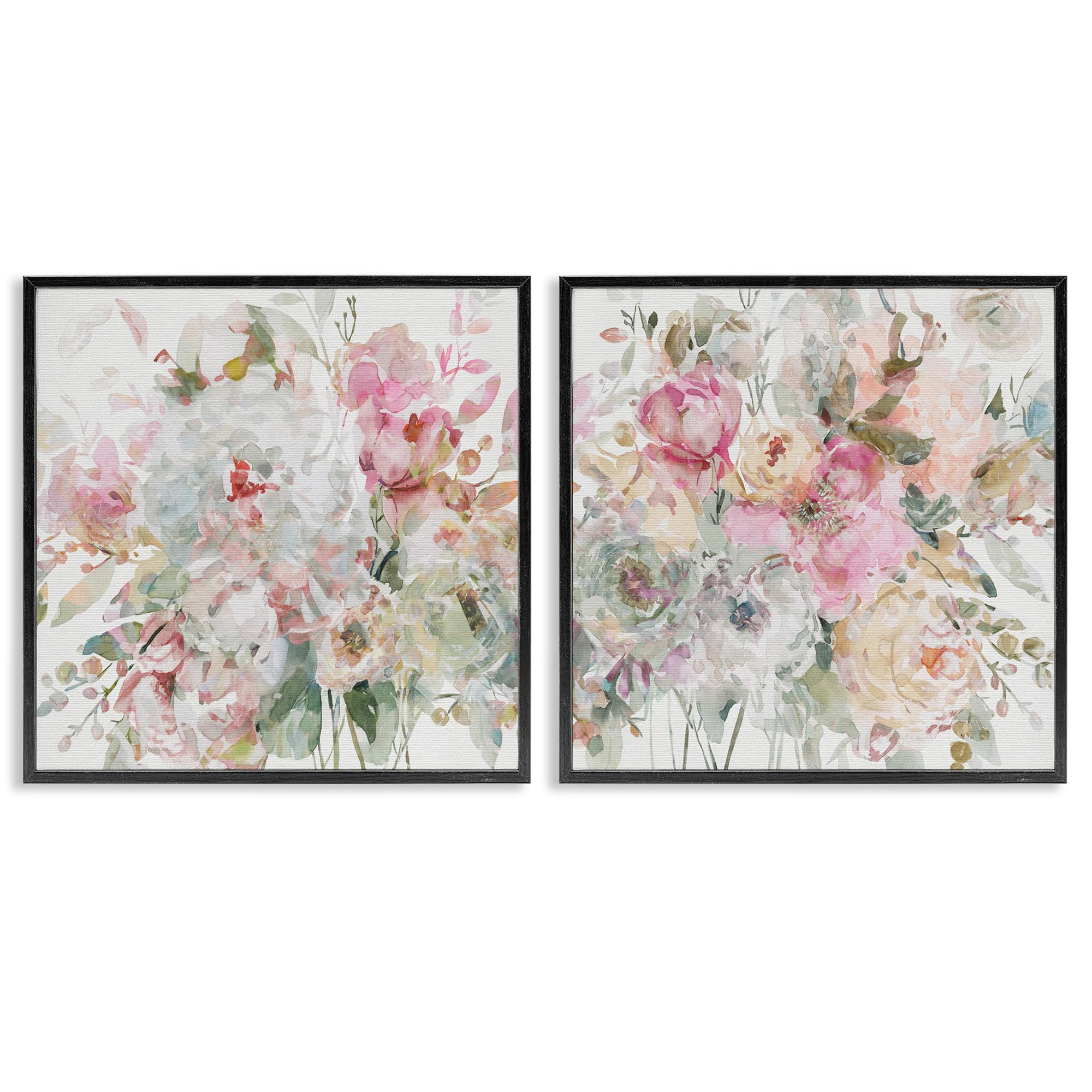 Stupell Industries Romantic Blush Floral Bouquet 'Romantic Blush Botanicals'| 2Pc Framed Giclee Art Set 2