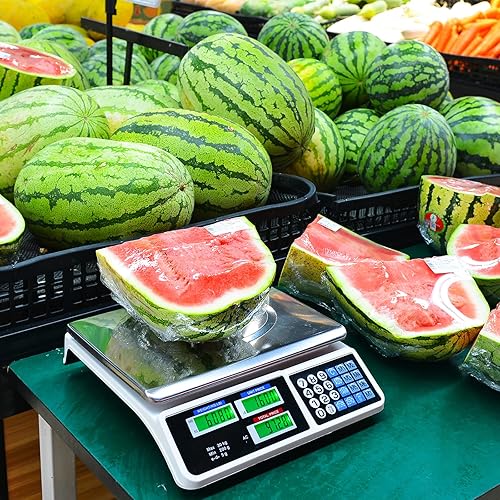 Miniatura 9 de Báscula digital de precio electrónico LCD digital comercial para carne peso