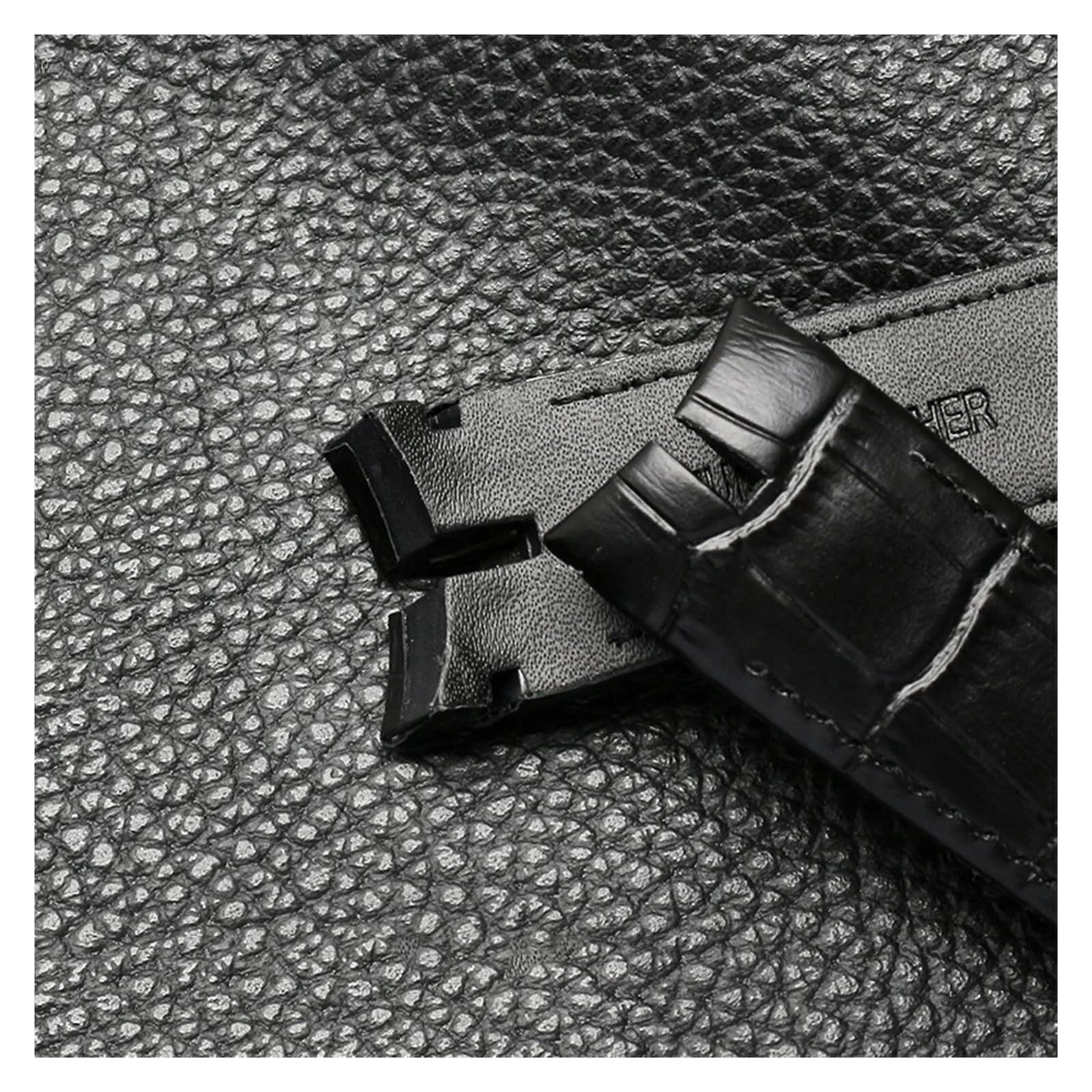 Genérico NASUNJIA Correa De Reloj De Cuero Genuino De 26 Mm Compatible Con La Correa De Reloj Roger Dubuis EXCALIBUR Con Esfera De 42 Mm, Accesorios For Hombre
