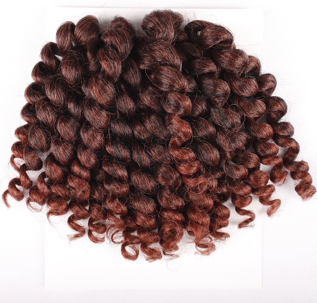 Crochet Hair 3/4 Packs/Lot Freetress Crochet Hair Ringlet Wand Curl Jamaican Bounce Crochet Twist Braids African Collection Braiding Hair (4 Pack (T350))