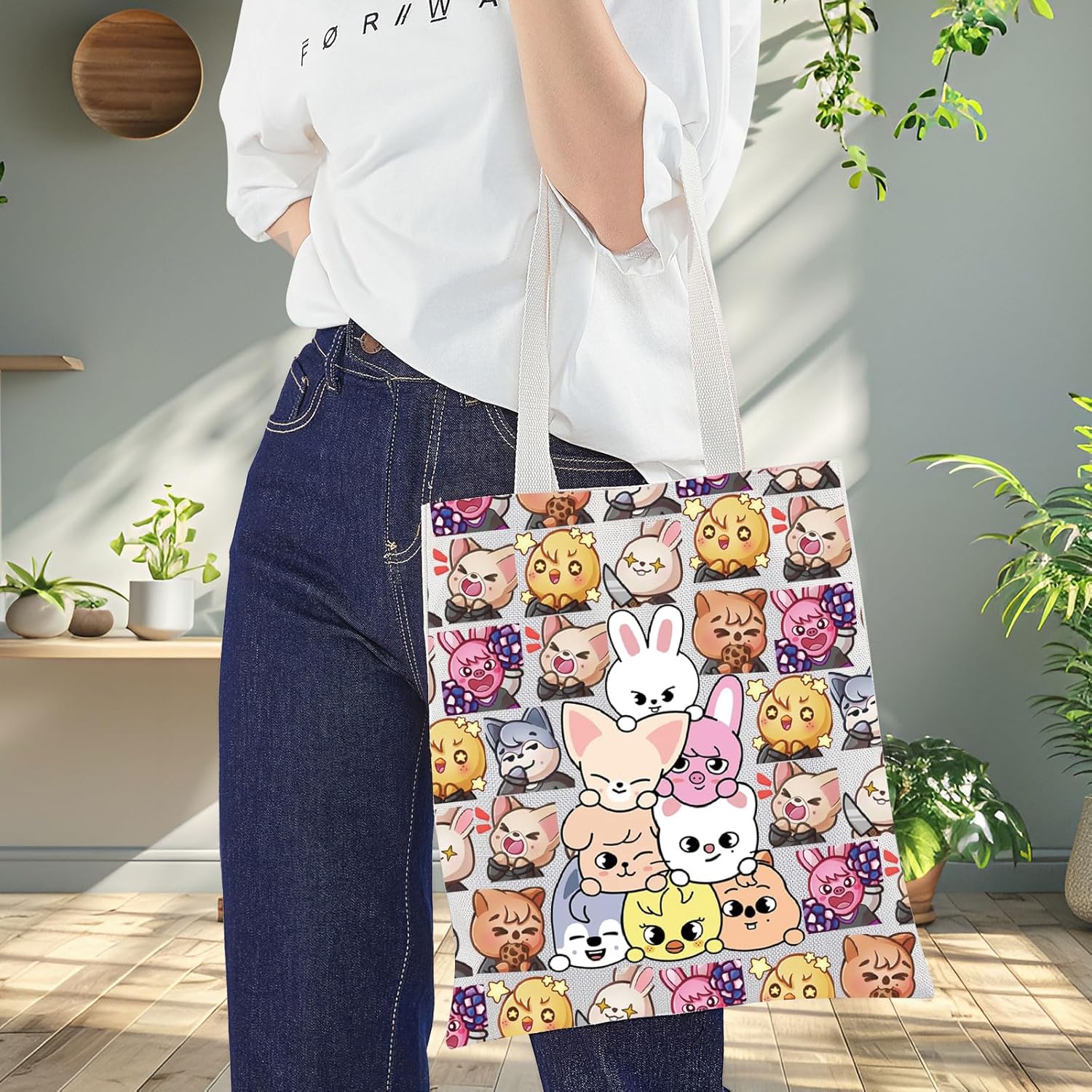 BWWKTOP Koren SKZ Crossbody Bag Koren Fans Gift SKZ Anime Shoulder Bag SKZ Member Merch - Image 5