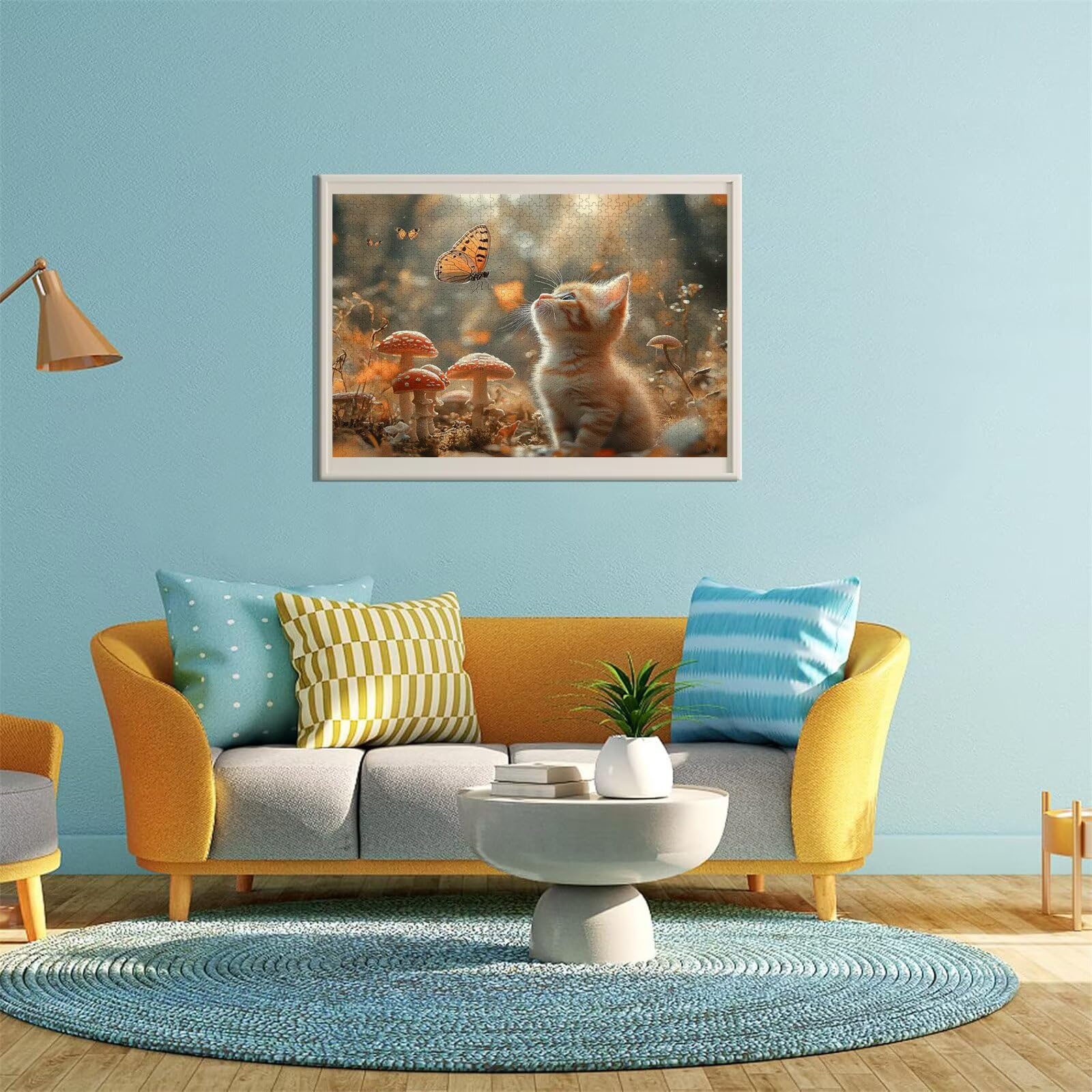 Puzzle Erwachsene 2000 Teile Katze Schmetterling Educa Jigsaw für Kinder ab 8 Jahren Mädchen Jungen, Erwachsene Impossible Klassische Puzzles Schwer, Anspruchsvoll Spielspaß, Geschenke 70x99cm t-686