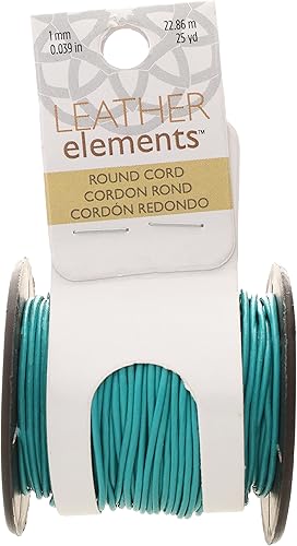 Miniatura 10 de The Beadsmith Cordón de cuero, negro, carrete de 0.059 in, 25 yardas, 75.0 ft, tanga de cuero indio ideal para trenzar, cuentas, collares, cordones