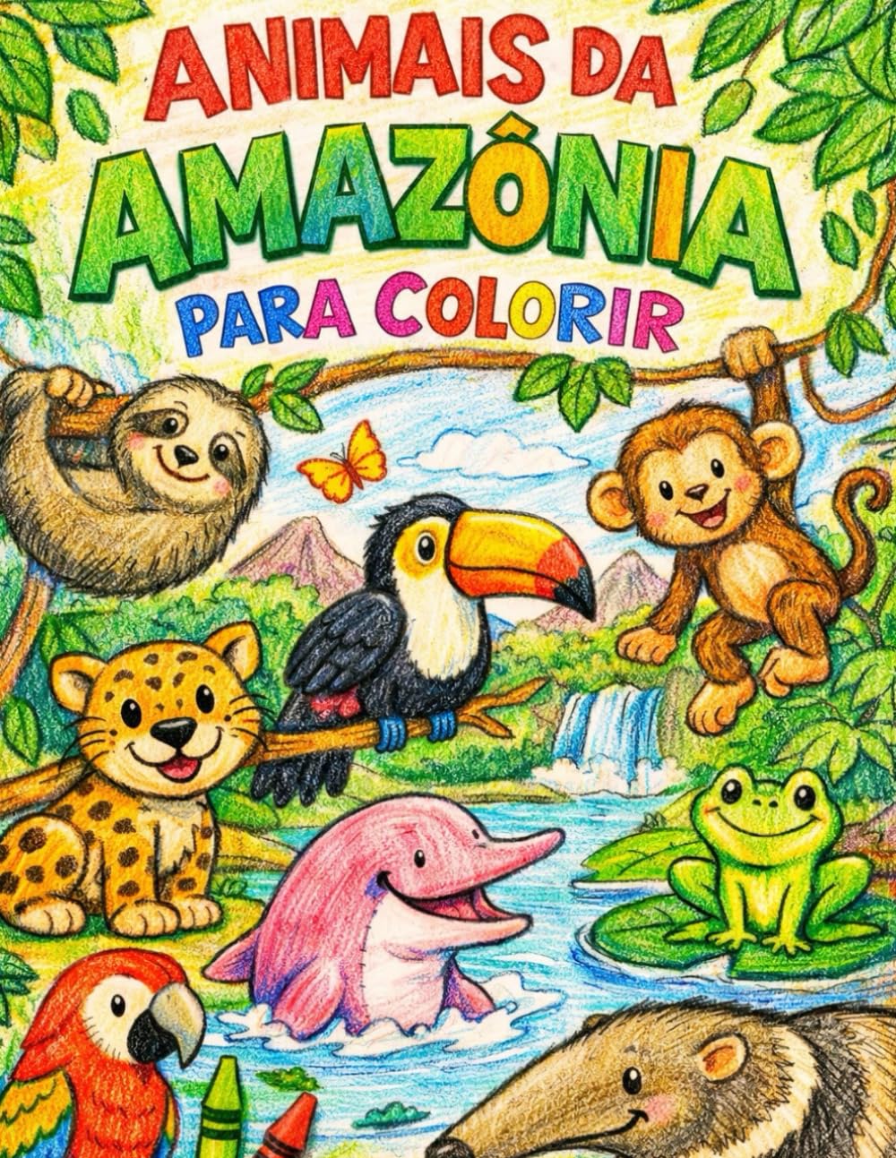 ANIMAIS DA AMAZÔNIA PARA COLORIR.