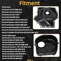 Vista 3 de Cubierta de cadena de distribución del motor con junta para VW Beetle/Jetta/Passat/Tiguan/Sharan/Scoricco/Golf/GTI/EOS/CC, apto para Audi