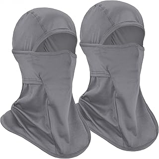 Cooling Balaclava Face Mask Men Women Summer, 2-Pack Lightweight Ski Mask Helmet Liner with Long Neck Coverage