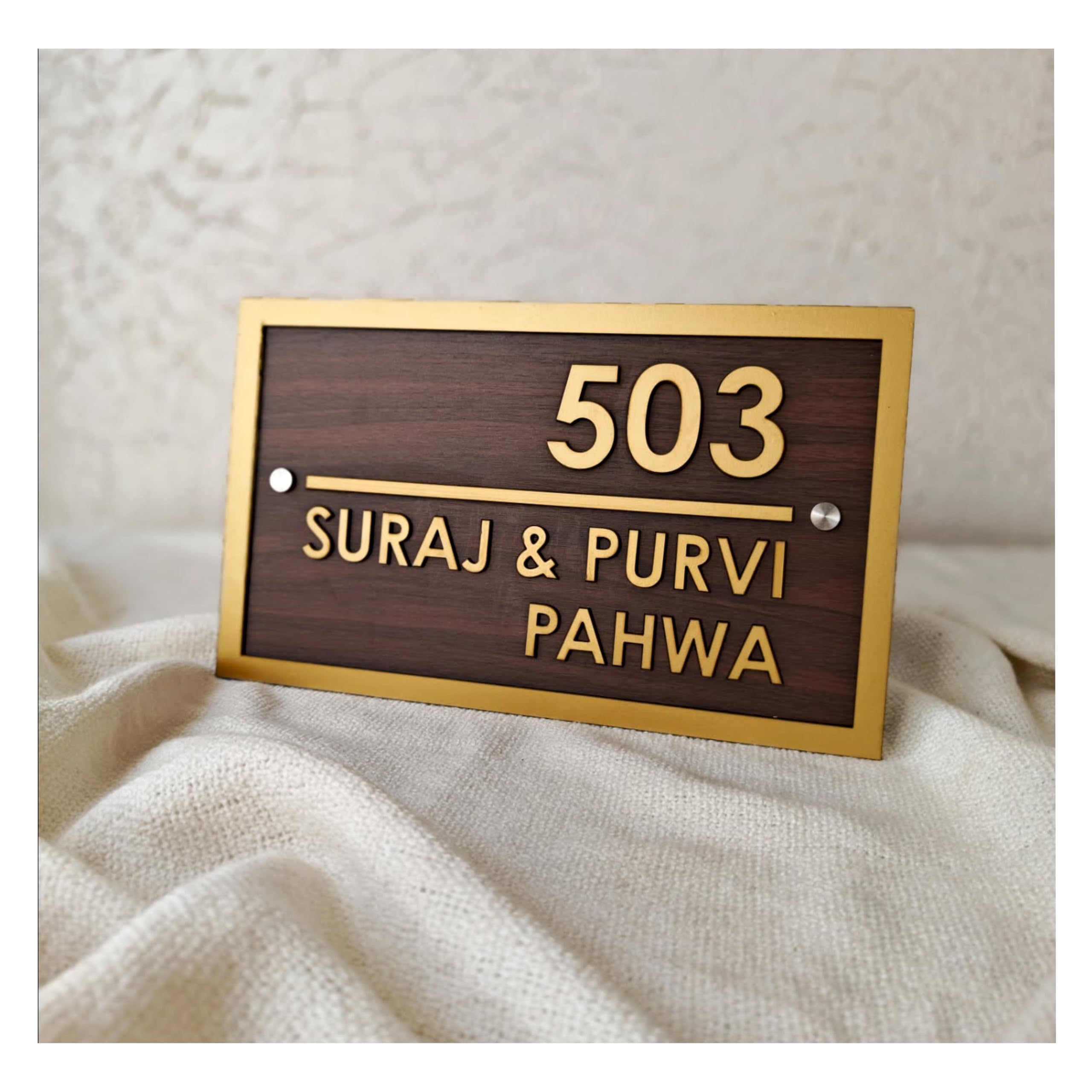 PEAK PLATE Personalized Waterproof Luxury Door Name Plates for Home Entrance (15x30 Cm) with 3D Embossed Letters- Ideal for Home, Office and Outdoor Entrances With Stainless Steel Screws | Door name plates-image-47