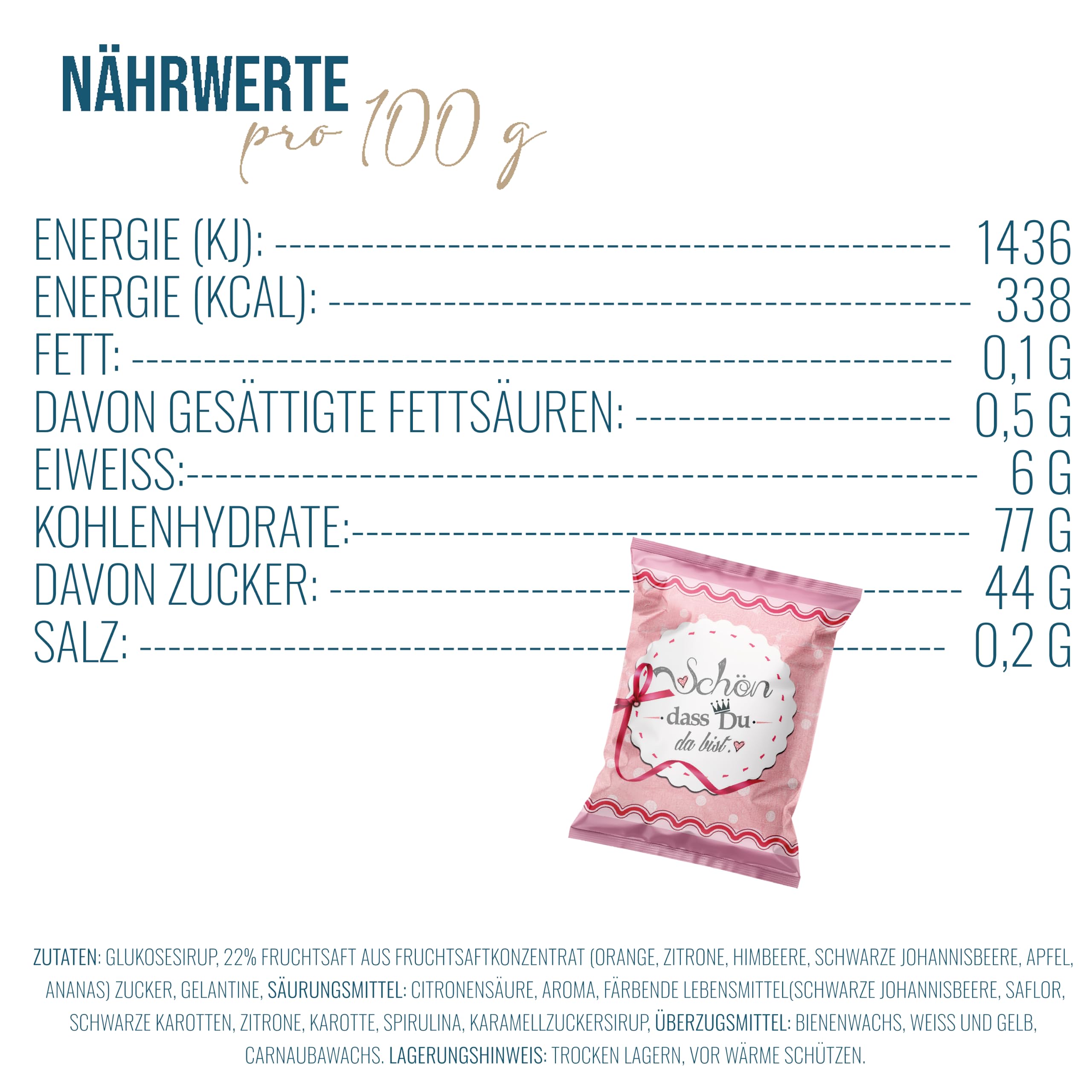 Logbuch-Verlag 200 Give-Aways Schön dass du da bist Gummibärchen rosa pink mini Geschenke für Gäste Hochzeit Event Veranstaltung