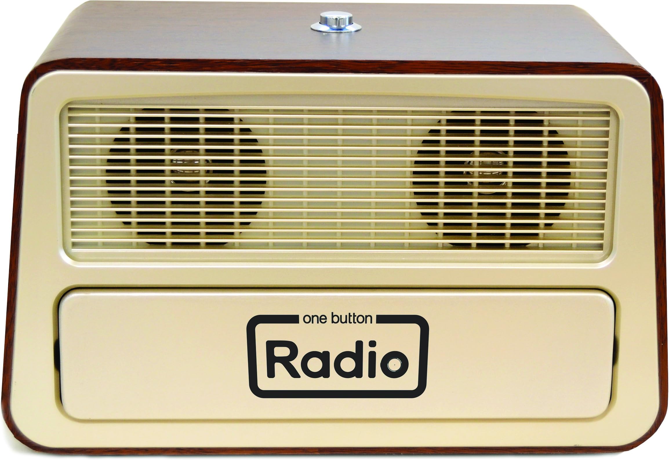 Memory Loss and Dementia One Button Radio, Large Analog Retro Style Radio 11.75 inches Wide x 7.25 inches High x 6.25 inches Deep