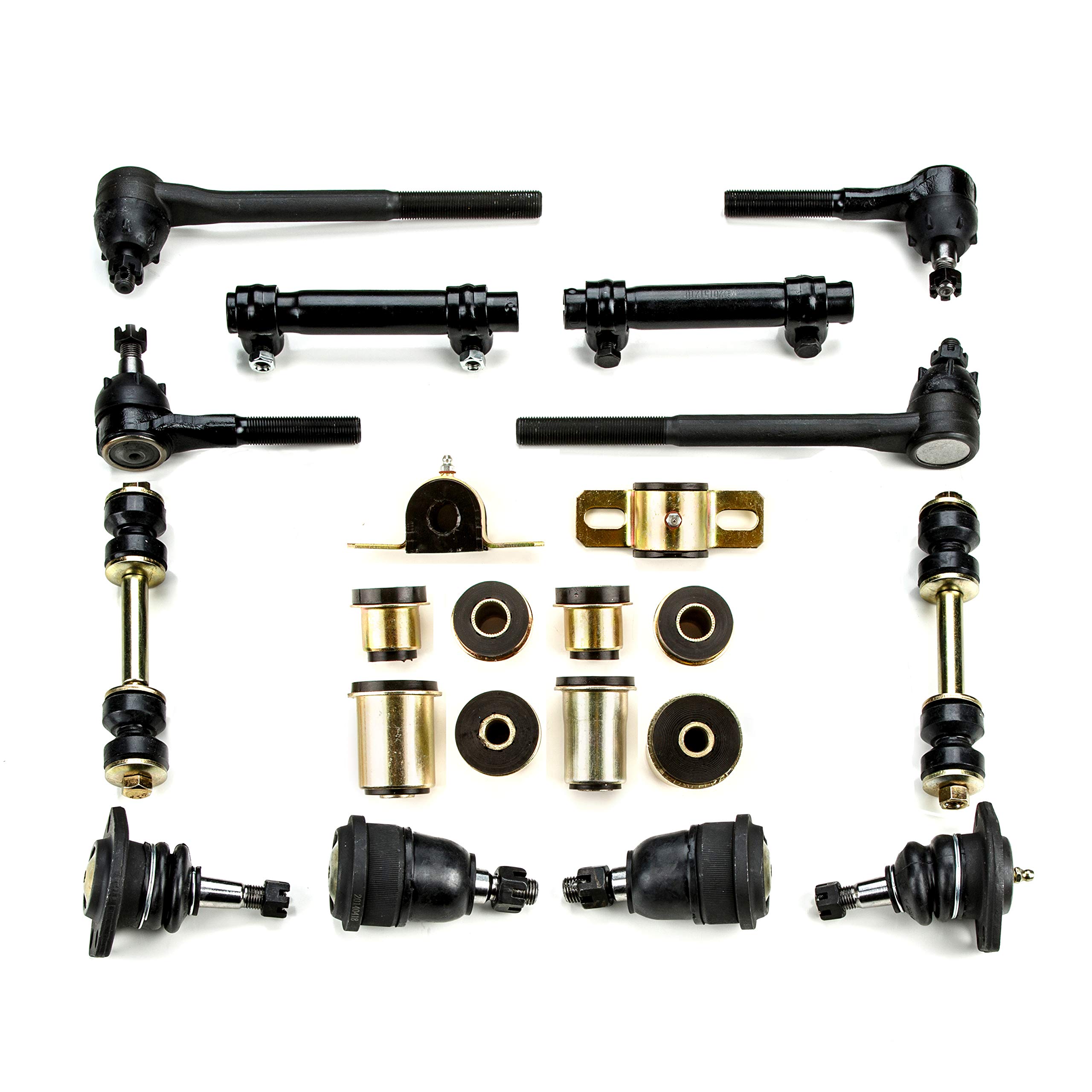 A-RESTO-PARTS Black Polyurethane Front End Suspension Rebuild Kit Compatible with Pontiac Firebird/Trans Am OEM Spec Replacements (22 Piece Kit)