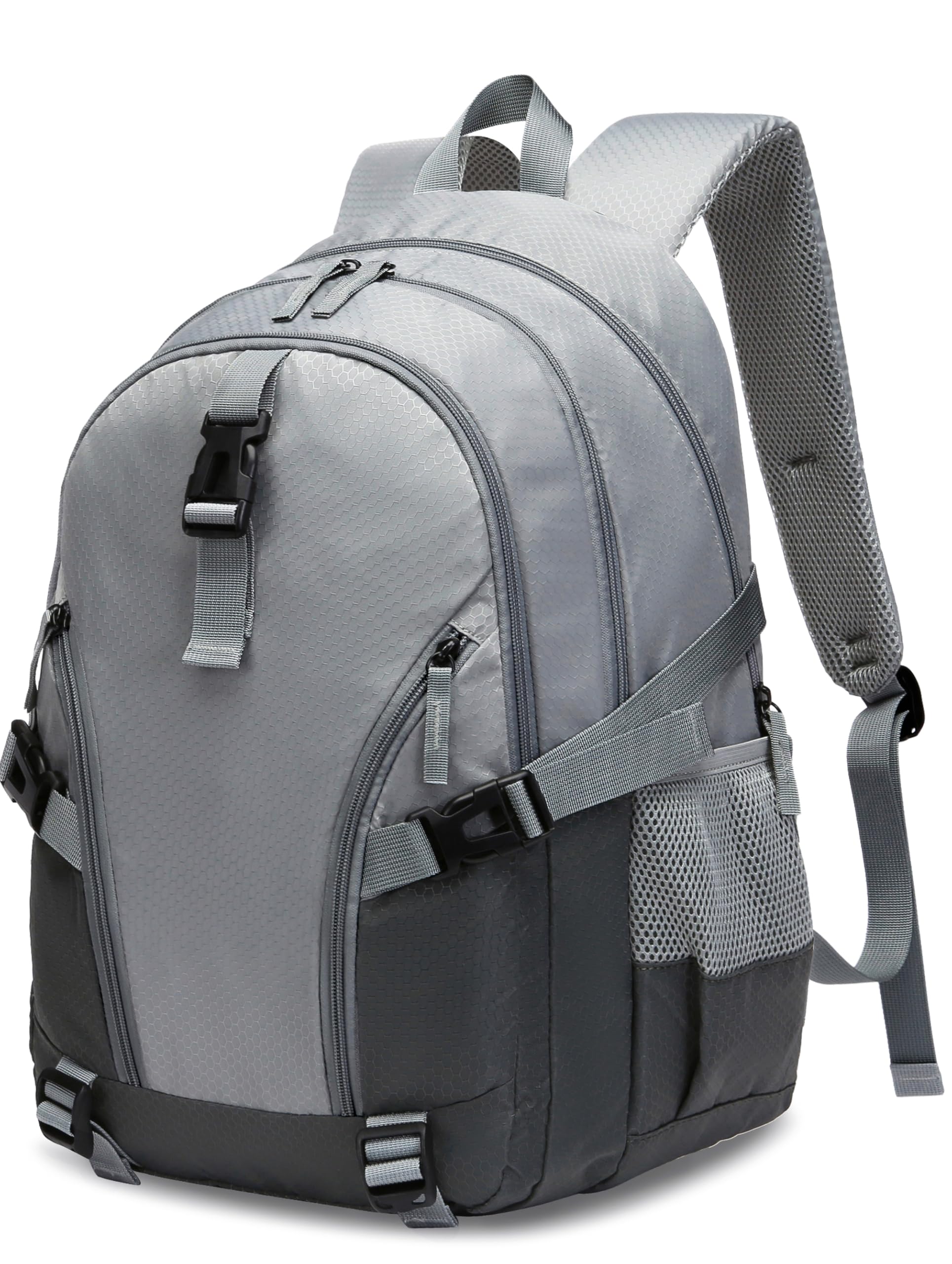 BLUEFAIRY High School Backpack for Girls Boys Middle School Bookbag for Kids Back to School Bag for College with Large Compartment Casual Daypack Mochilas para Niñas Adolescentes 18" Ash Grey