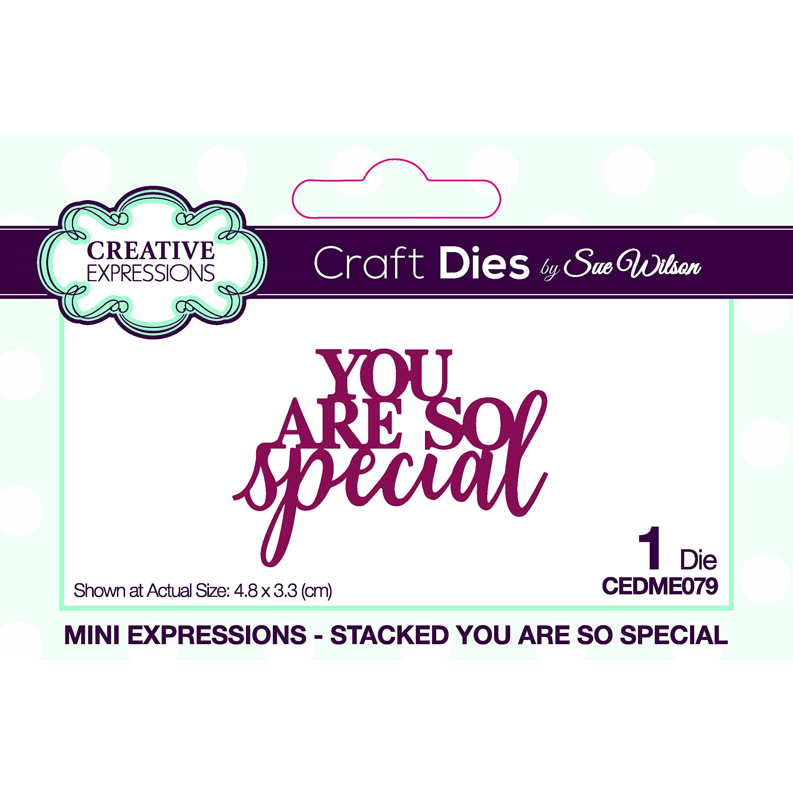 Creative Expressions Metal Sue Wilson - Mini Expressions - Stacked You Are So Special - Craft Die