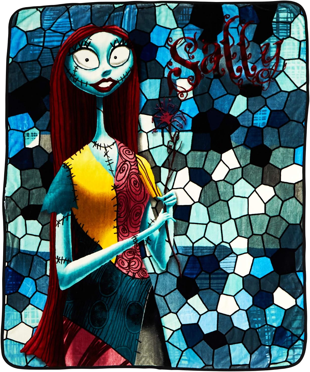 Spirit Halloween Jack and Sally Reversible Fleece Blanket - The Nightmare Before Christmas, Multicolor