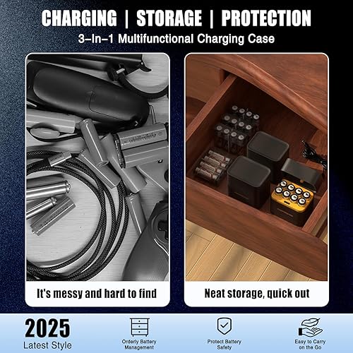 Miniatura 6 de Baterías AA recargables de litio, paquete de 12 con cargador, carga rápida de 2.5 horas, 1.5 V de alta potencia de 3600 mWh, baterías recargables AA