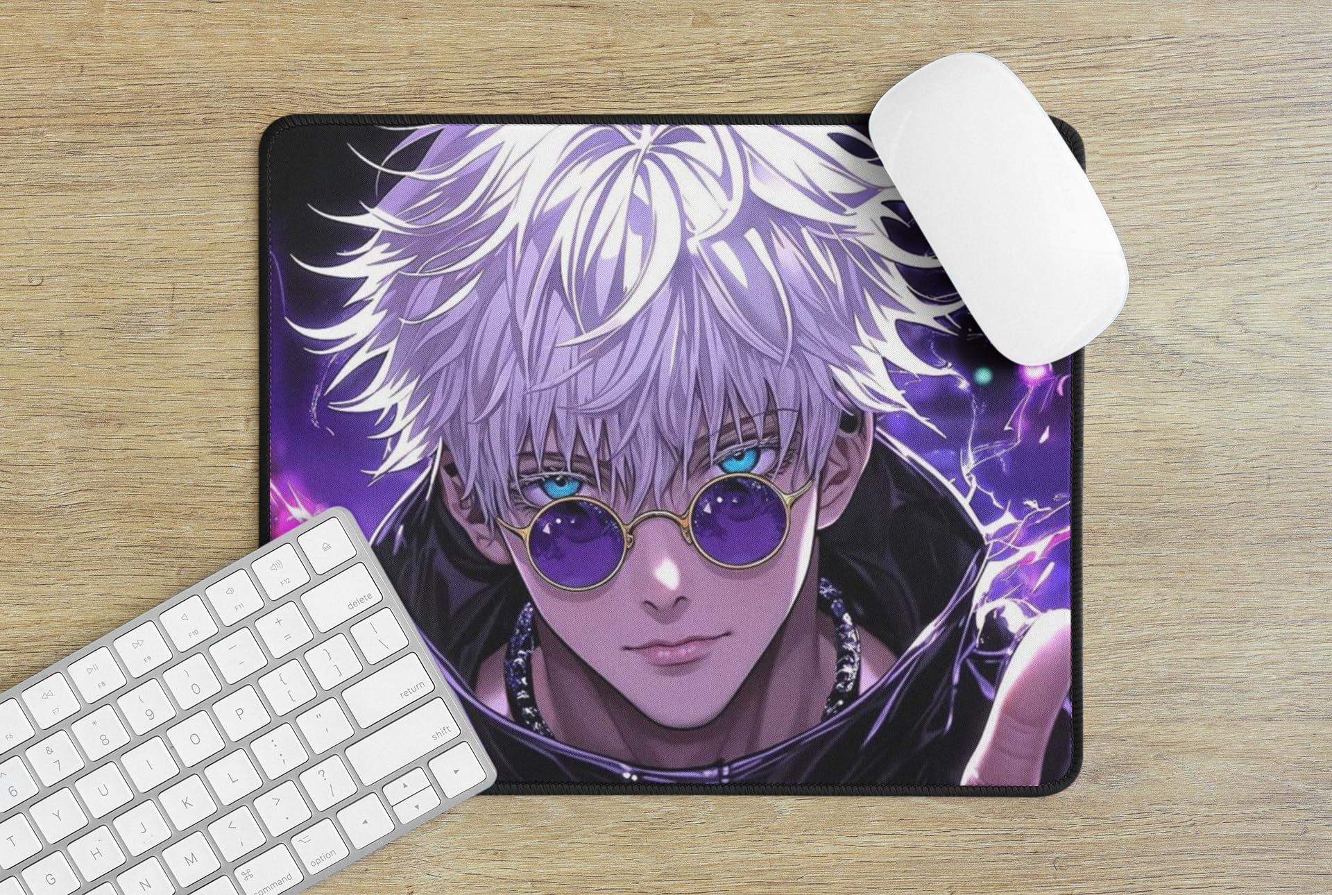 Graphic Word ''Anime Satoru Gojo Mouse Pad'' Design Mouse Pad for Laptop Desktop PC Gaming Mousepads Rubber Base with Anti Skid Smooth Surface (22 cm x 19 cm) Mousepad-image-21