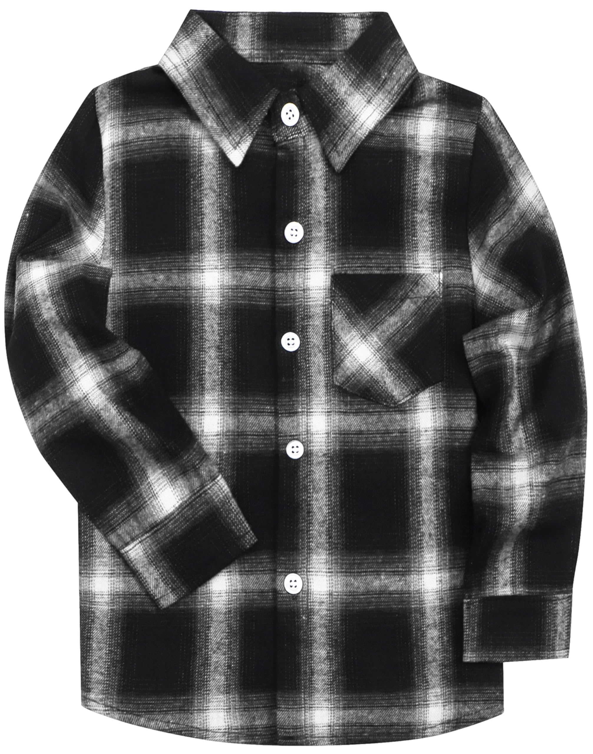 SANGTREE - Camiseta de Franela para Hombre y niño, Manga Larga, con Botones, 3 Meses, Talla 9XL | Sin arrugas, cuello de franela a cuadros, ajuste regular, camisas casuales clásicas