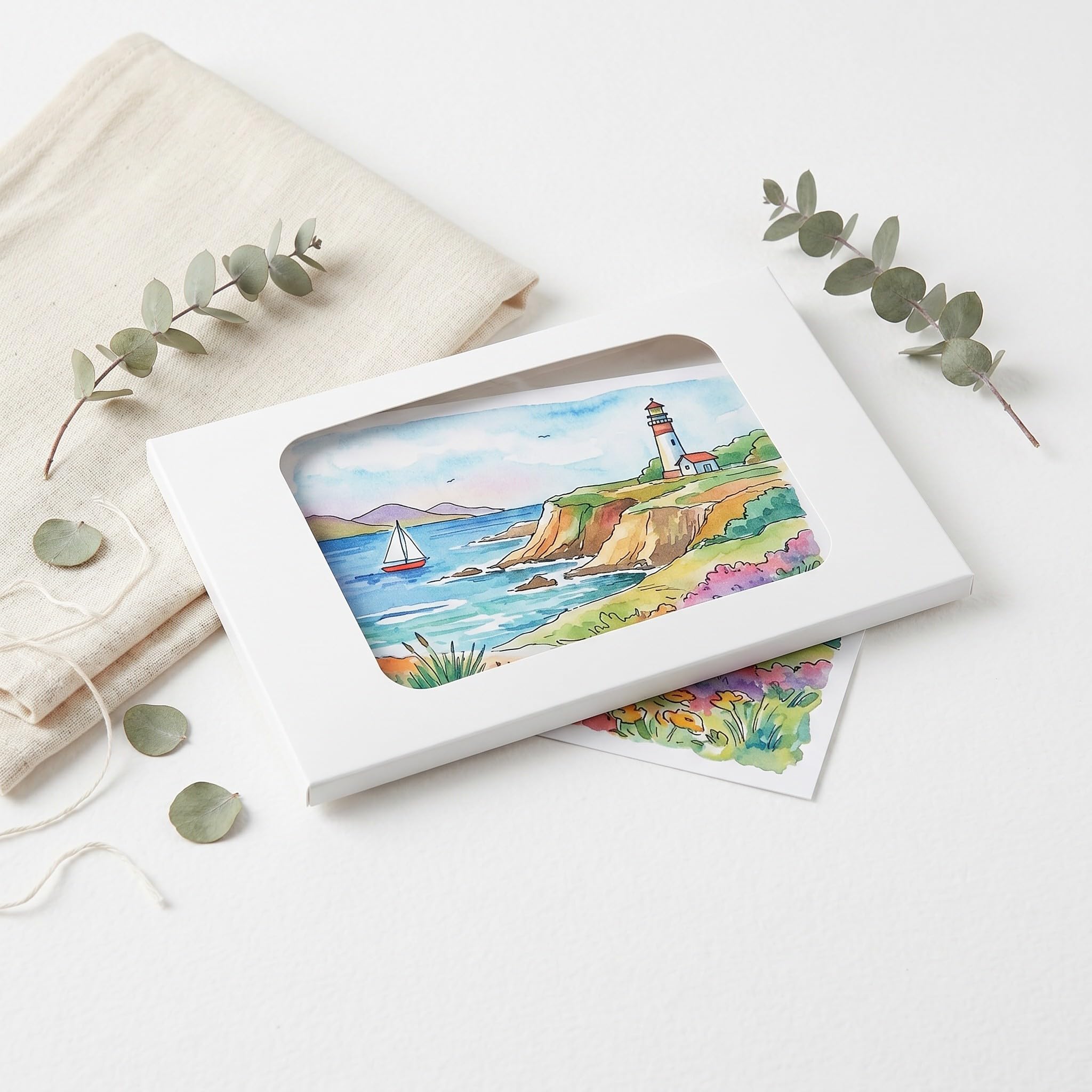 Lurrose 100 Mini-Kraftpapier-Umschläge – 6" x 4" kleine Umschläge mit Sichtfenster für Visitenkarten, Hochzeitseinladungen, Fotos, Postkarten und Gastgeschenke