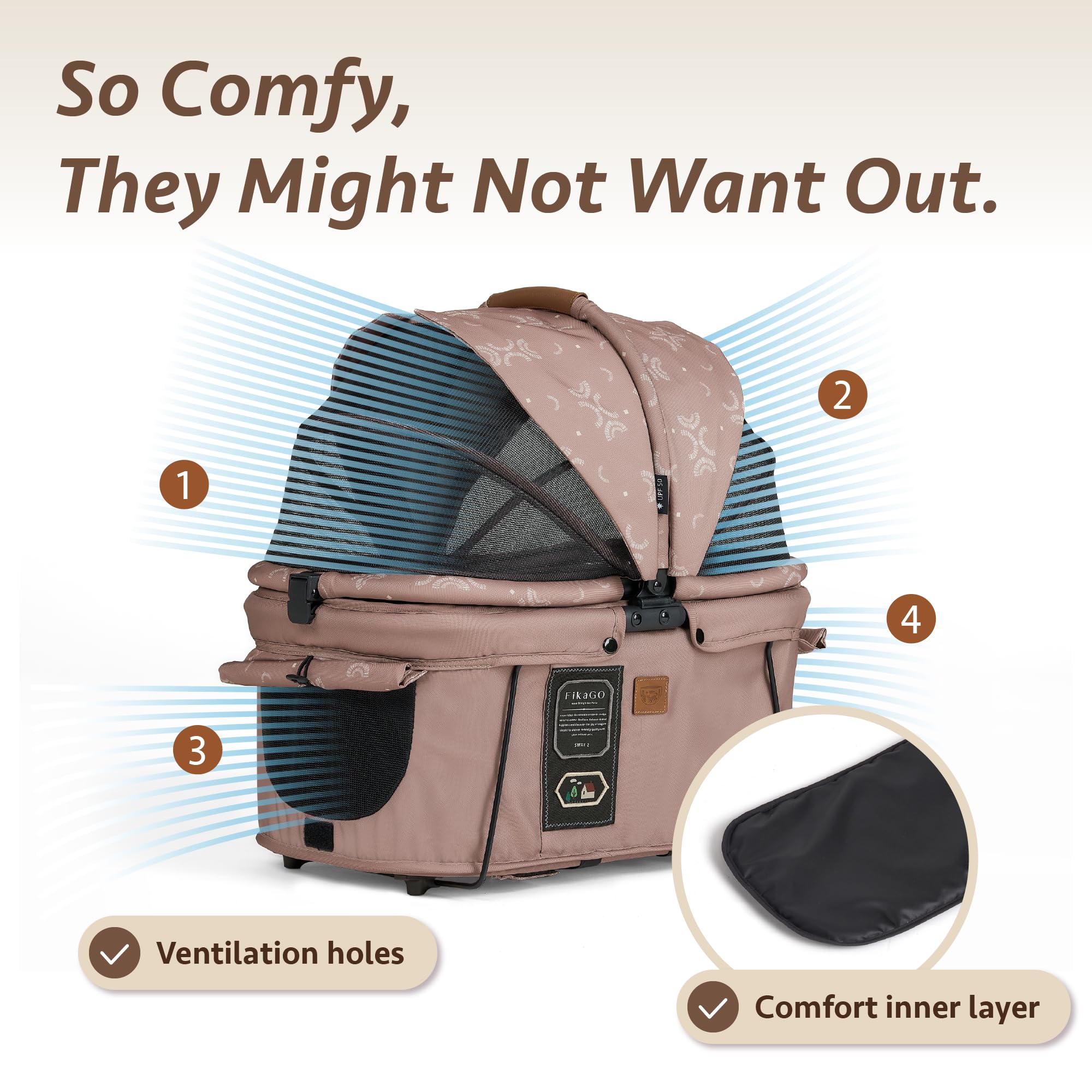 Sway2 Haustier Autositz und Tragetasche, 2 in 1 Booster Sitz für kleine Hunde und Katzen