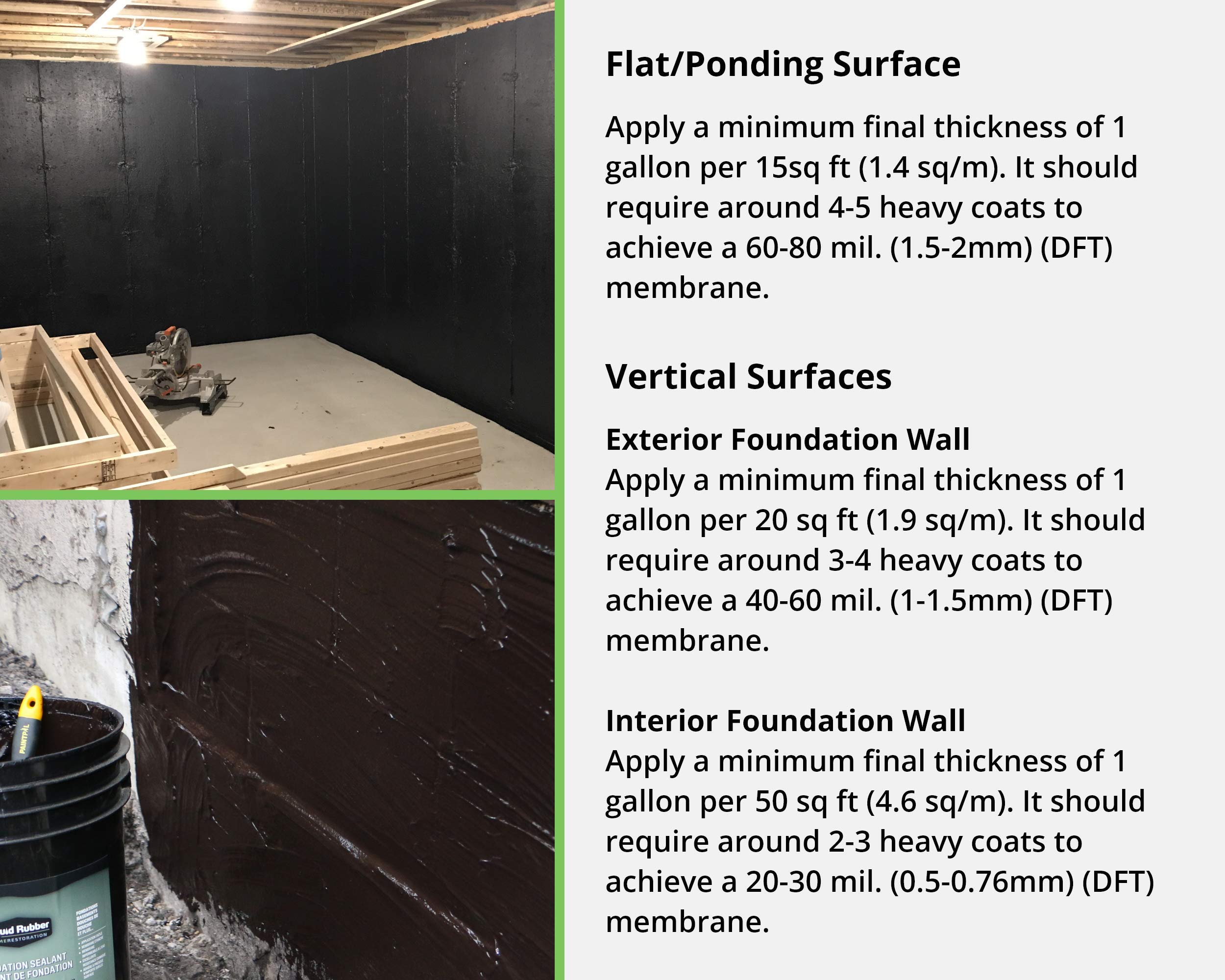 Liquid Rubber Concrete Foundation and Basement Sealant Indoor