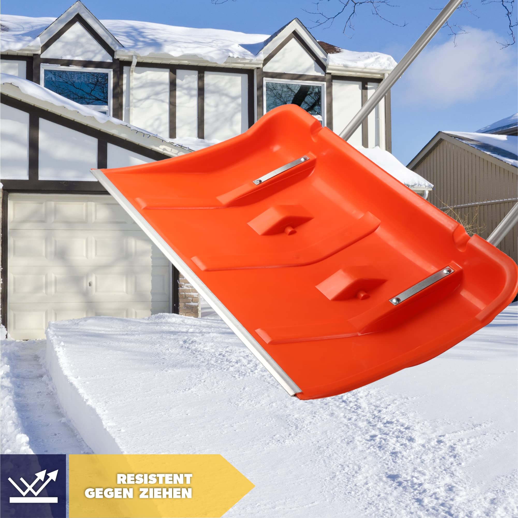 Pelle A Neige Pliable KADAX Orange - Avec Bord En Aluminium Pelle à Neige