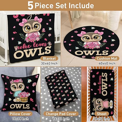 Miniatura 2 de Juego de ropa de cama personalizado para cuna juego de cuna de 5 piezas con nombre de bebé personalizado, juego de ropa de cama con temática floral