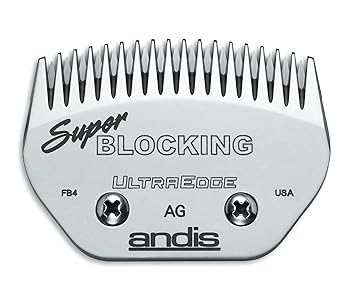 Andis Carbon-Infused Steel UltraEdge Super Blocking Dog Clipper Blade, Blocking, (64340)
