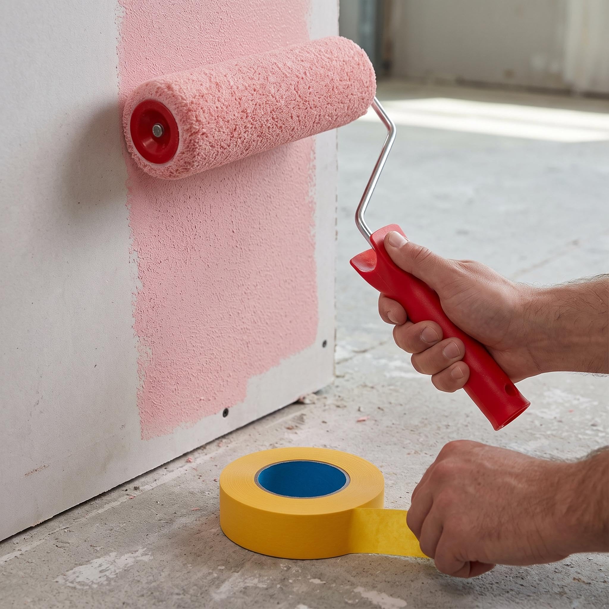 predolo Rodillo para Pintura con Textura de Huevo y Patron Decorativo Incluye Papel de Enmascarar para Pintor con Estructura Resistente de PP y