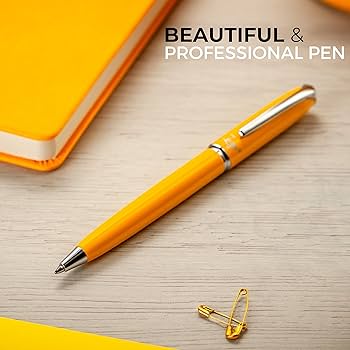 ZenZoi Yellow Ballpoint Pen – Refillable, Luxury Pen for