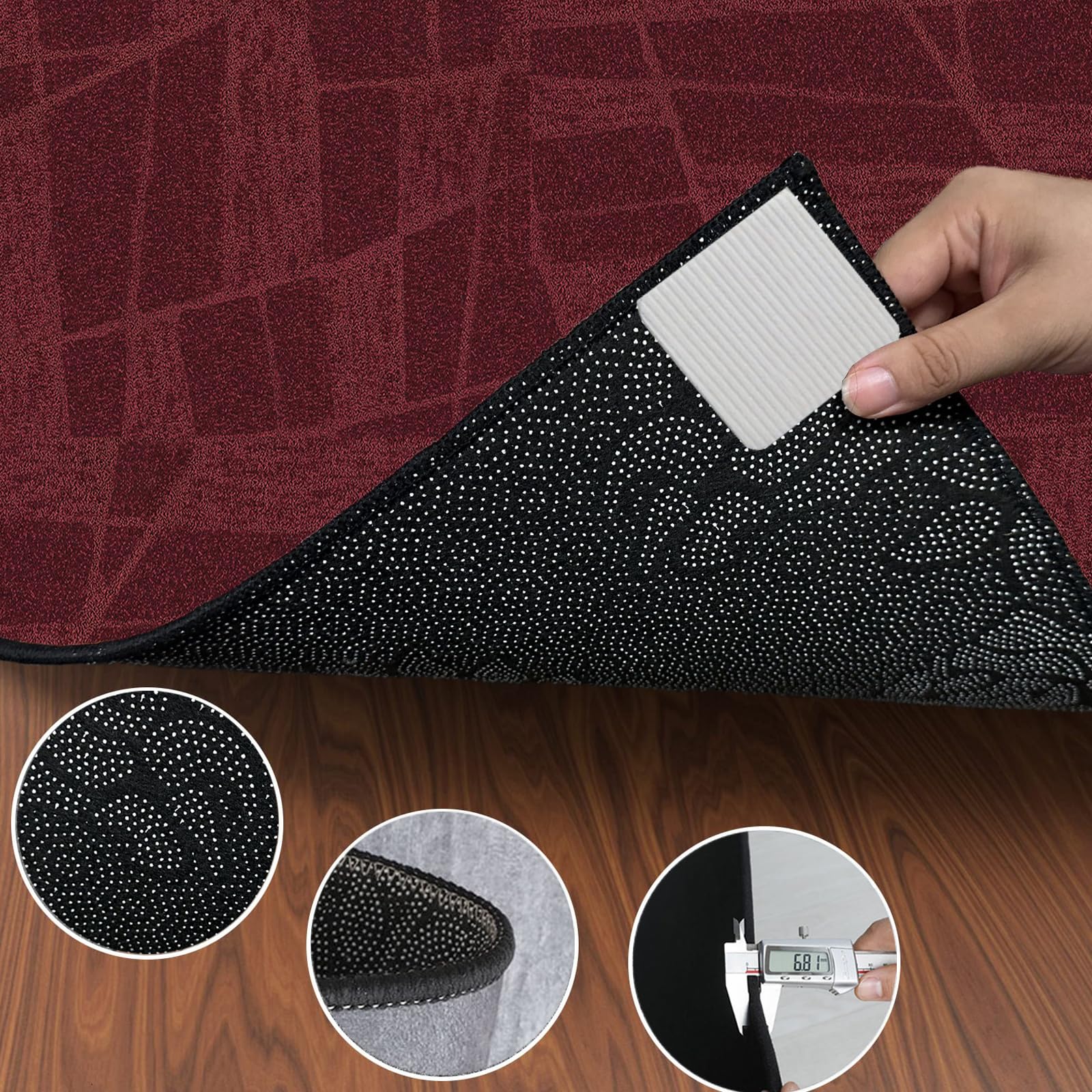 Schallschutz Teppichmatte 160 x 120 cm | Trommel Teppiche Drum Rug Drum Teppich | rutschfeste Drum Matte für Akustik Schlagzeug Drum Kits Bass Drum Elektronisch Snare Klavier Musikinstrumente Teppich