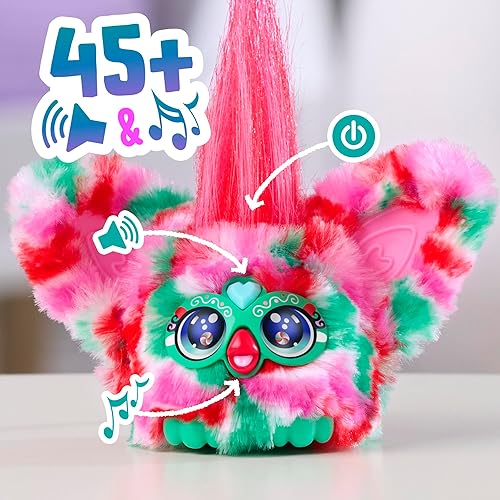 Miniatura 3 de FURBY Furblets - Paquete de 2 mini amigos navideños Pep-Mint & Sno-Flay, juguetes electrónicos de peluche para niñas y niños de 6 años en adelante,