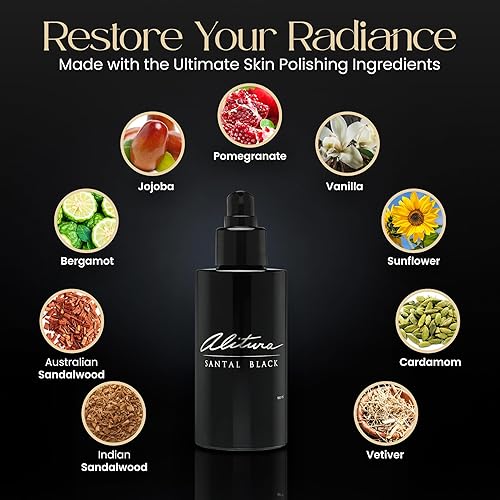 Miniatura 4 de Santal Black, Aceite para el cabello y el cuerpo, hidratante botánico de aceite esencial (3.4 fl oz)