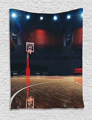 Miniatura 159 de Ambesonne Tapiz de fiesta de los años 70, caja retro en arte pop, música de baile, composición colorida impresa, para colgar en la pared para