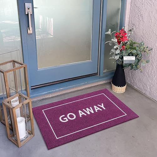 Miniatura 86 de JJUUYOU Tapete para puerta delantera, entrada exterior, duradero, tapete de bienvenida para interiores y exteriores, antideslizante, divertido