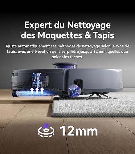 NARWAL Freo Z10 Ultra Robot Aspirateur Laveur, Balai Intelligent 18000Pa - Extension Serpillère Dynamique, Système Anti-Enchevêtrement, Nettoyage Humide/Sèche, Station Tout-en-Un - 9