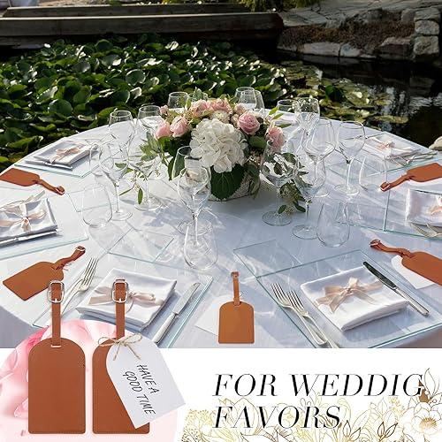 Vista 4 de Amylove 48 juegos de etiquetas de equipaje a granel para regalos de boda, etiquetas de equipaje para invitados, regalos de novia, regalo de boda