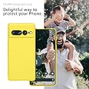 YATWIN Silicone Back Case for Google Pixel 7 Pro, Soft-Touch Phone Back Cover for Google Pixel 7 Pro - Yellow gallery image