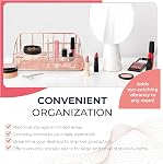 Rose Organisateur de bureau Gold avec 72PCS Accessoires Caddy de bureau en métal Mesh 6 Compartiments Pen Holder fournitures de bureau Organisateur pour les femmes Home Bureau École Dorm Salle de bureau Boîte de rangement