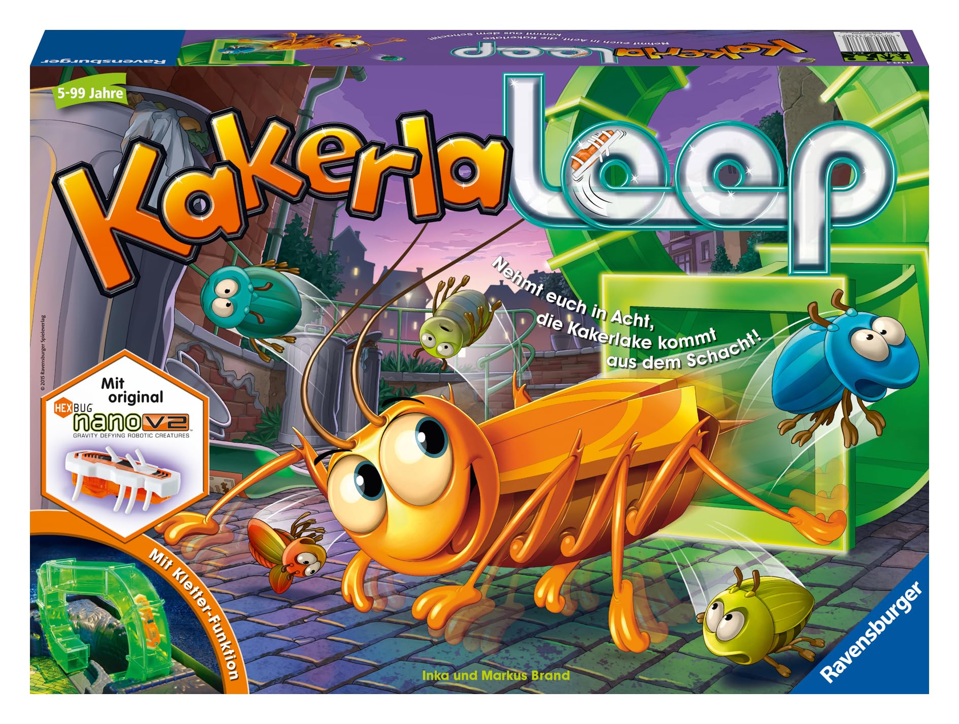 Ravensburger - Kakerlaloop 21123 - Kinderspiel mit elektronischer Kakerlake für Groß und Klein, Familienspiel für 2-4 Spieler, Kinderspiel ab 5 Jahren - Geburtstagsgeschenke