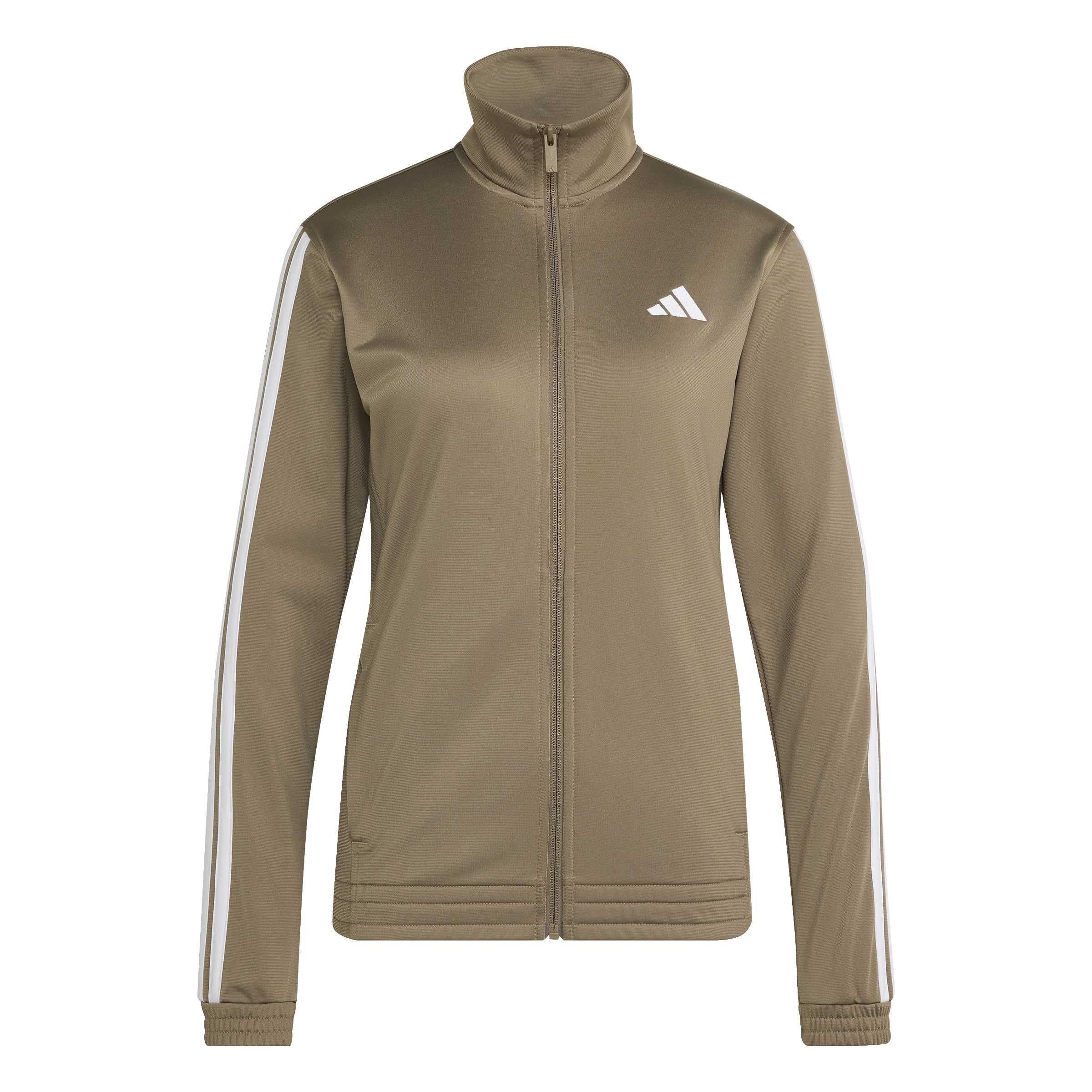 adidas Kobiety Tricot 3-Stripes Tracktop Sweatshirt, Khaki Six/white, L