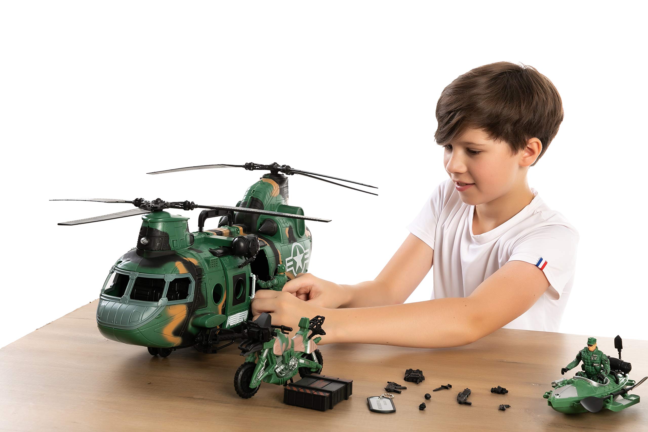 Buy JOYIN 10in1 Jumbo Military Transport Helicopter Toy Set Including