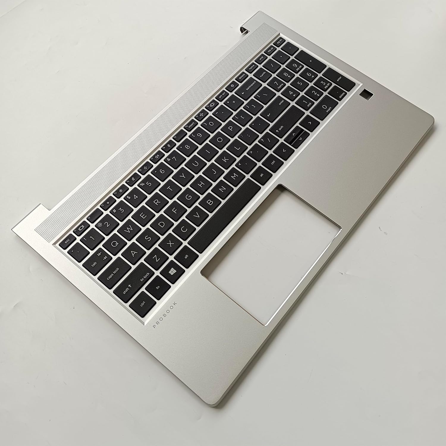 Replacement Laptop Upper Case Palmrest Non-Backlit Keyboard Assembly Part for HP Probook 450 G8 455 G8 M21740-001 Silver