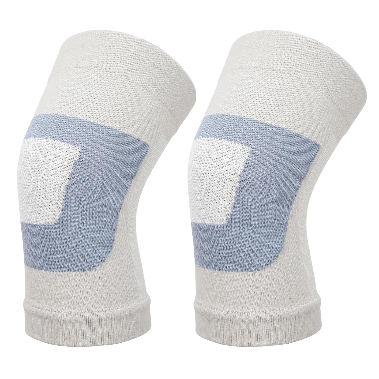 Silk Knee Brace - Breathable Soft & Stretchy Joint Support - Ideal for Air-Conditioned Environments - Light Gray - Size L