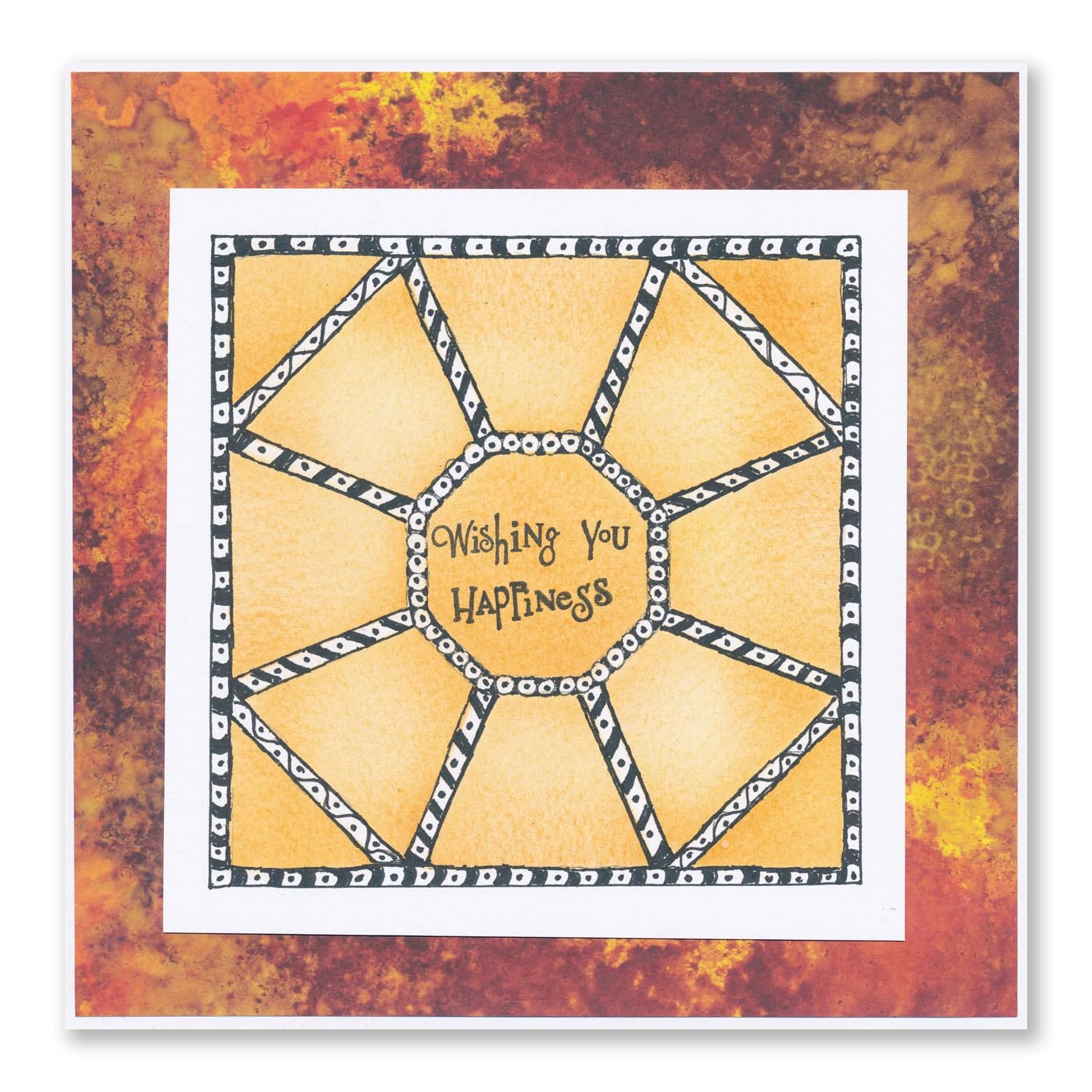 Abstract Layouts 7" x 7" Stencil & Folder Collection: 5 Stencils, 1 Folder, White - Image 3