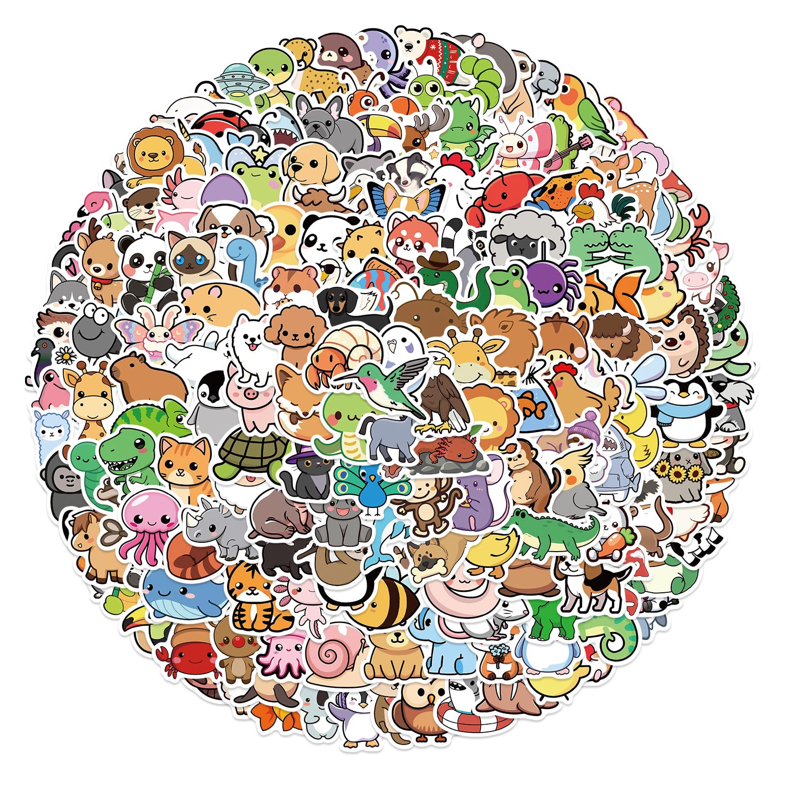 200 Pcs Animal Stickers, Cute Sticker Pack for Scrapbooking, Art, Crafts, Skateboard, Luggage, BulletPoints, Laptop Stickers, Bumper Stickers